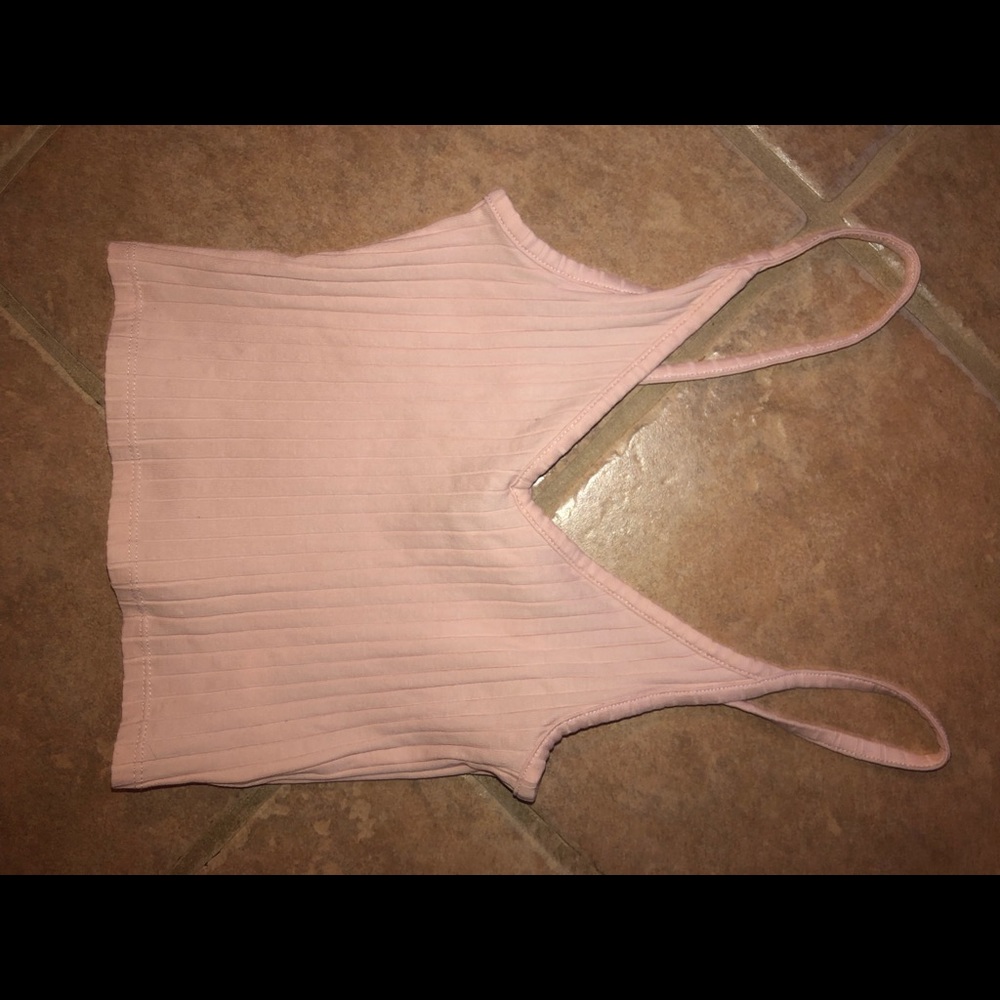 FOREVER 21 PINK RIBBED TANK TOP